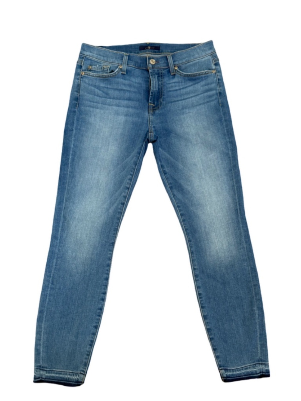 7 For All Mankind Ankle Gwenevere Blue Skinny Jeans Size 28